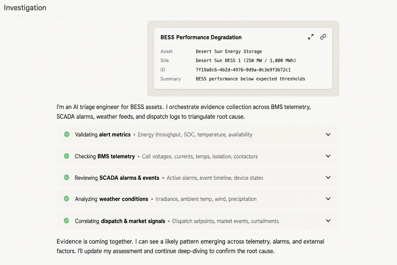 cross-system evidence collection